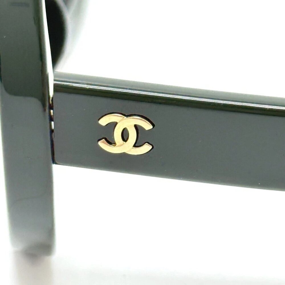 CHANEL 5489-A CC Mark Round Shape Eyewear sunglasses Plastic Green - Picture 7 of 12